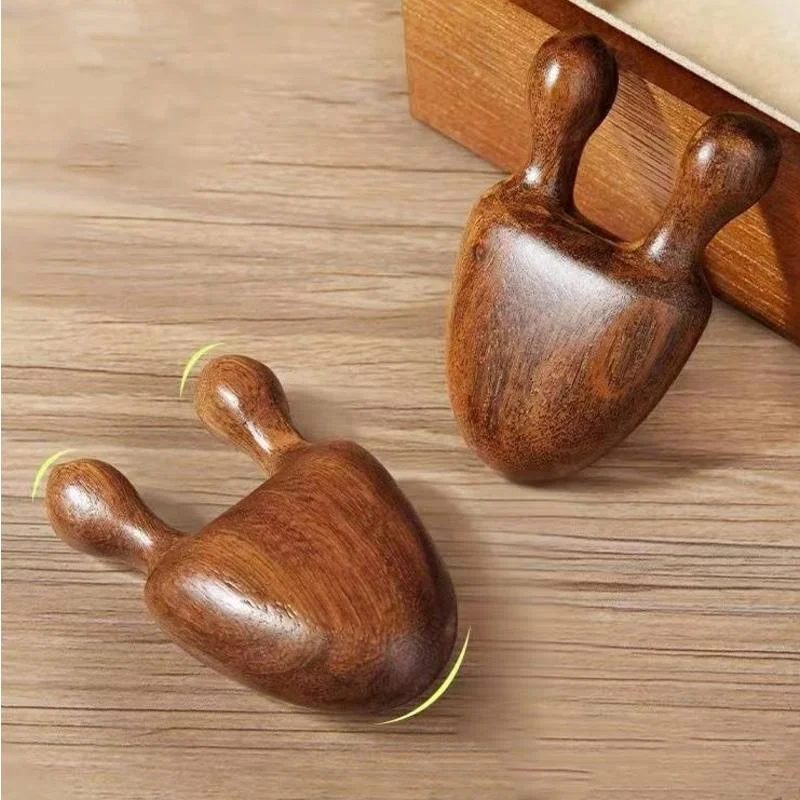 Nose Eye Facial Wood Gua Sha Lifting Tool Natural Sandalwood Wooden Meridians Acupoint Massage Multifunctional Face Body SAP Too