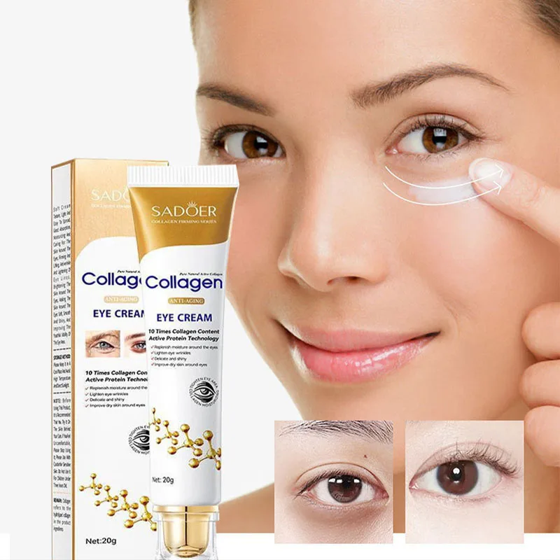 Instant Eye Bag Removal Cream Removal Wrinkles Firming Skin Collagen Fade Fine Lines Brighten Dark Circle Anti Puffiness New