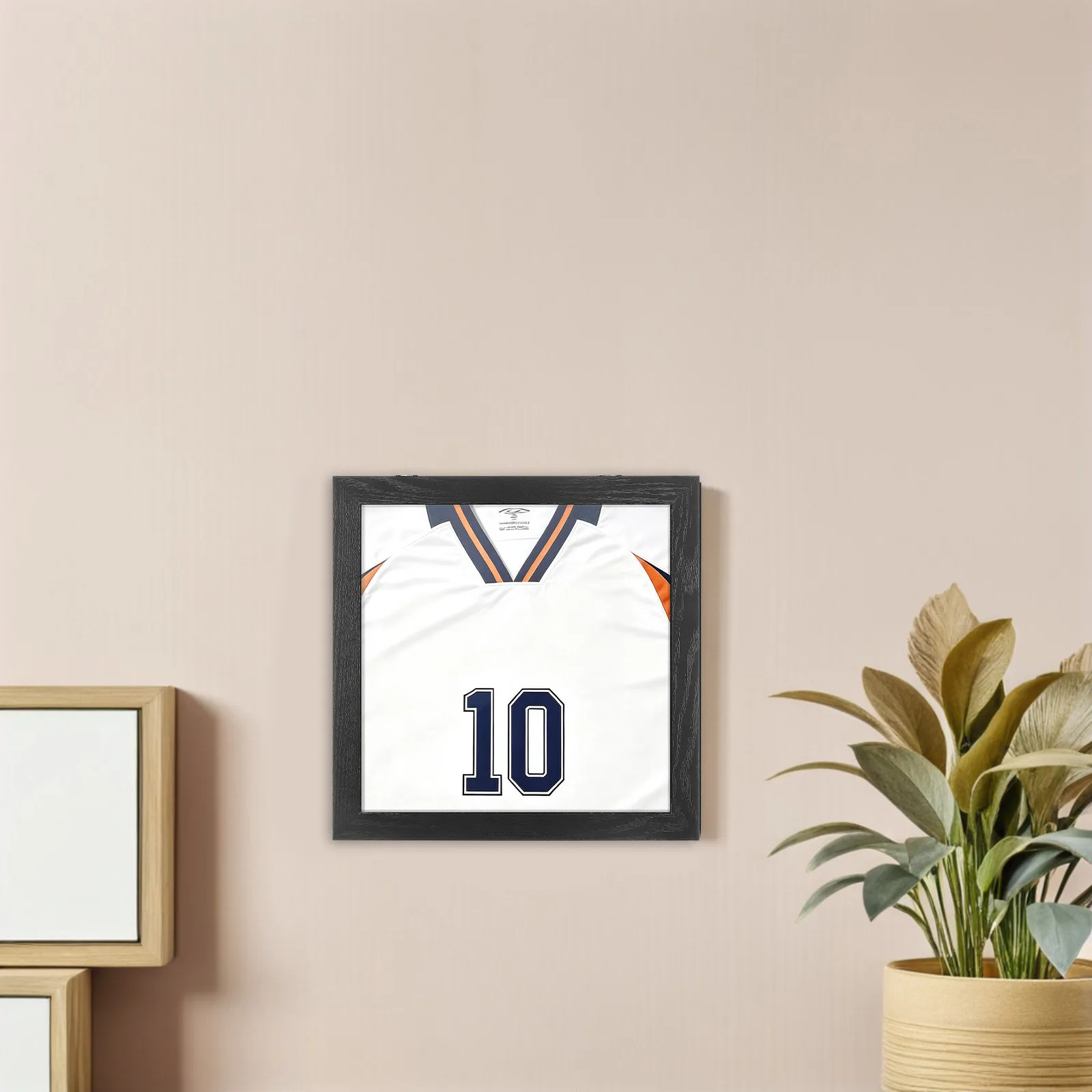 Wooden Jersey Frame Display Case for T-Shirts and Jerseys - Football Shirt Frame Display Solution with Easy Mounting for Home