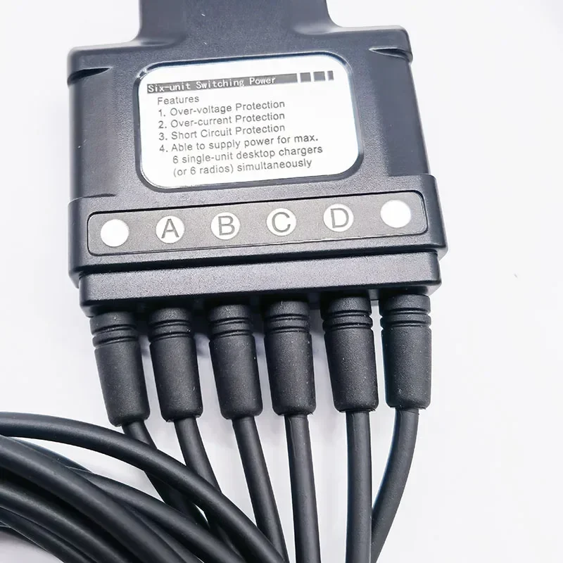 PS4001 6 방향 충전기 케이블 유형-C 플러그 어댑터 HYT Hytera BP560 AP510 G32 G36 양방향 라디오 용 전원 충전 스위칭