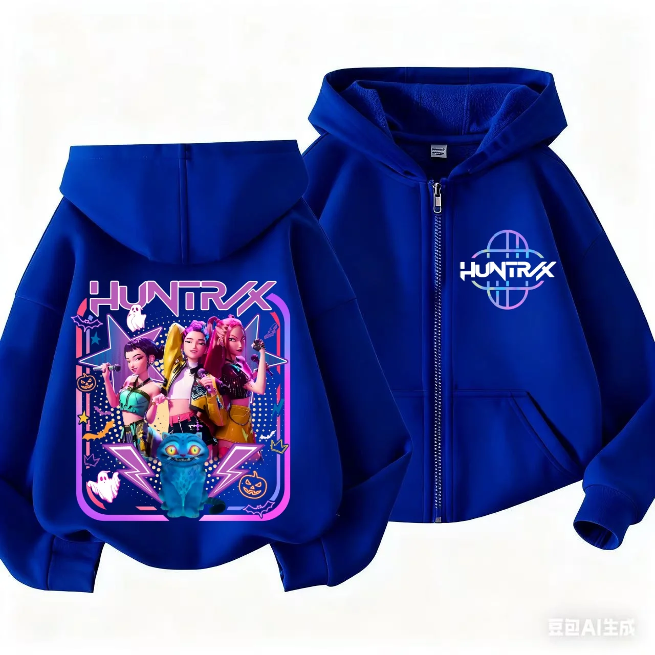 جديد Kpop الساحرة هانت بنين سستة نمط جميلة الفتيات Kawaii ملابس رياضية طويلة الأكمام هوديي الفتيات والفتيان 3-12 سنة عادية Fas #6