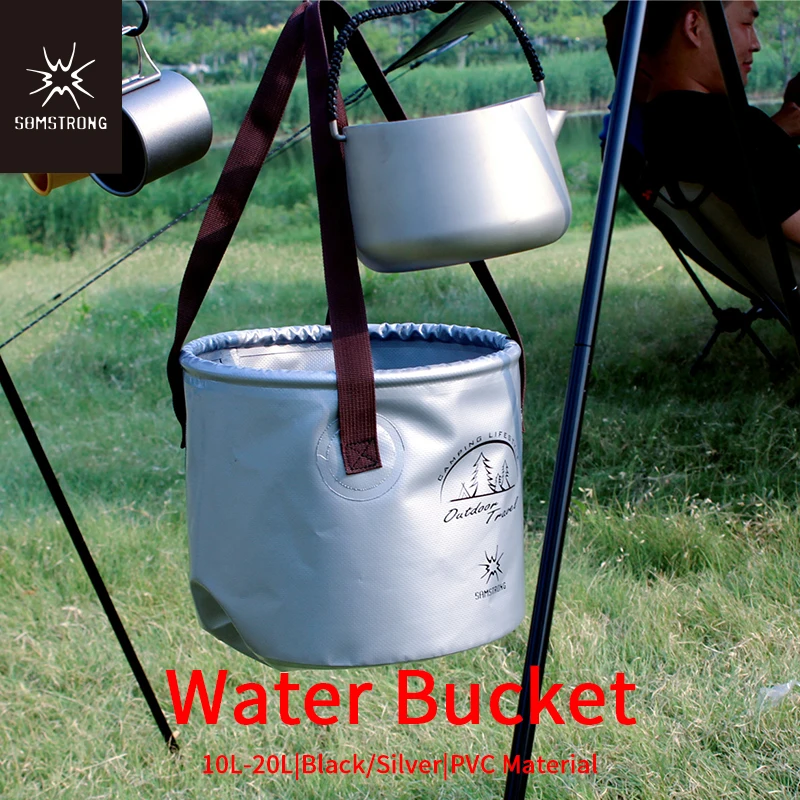 

Ведро для воды SAMSTRONG, кемпинг, пикник, путешествия, домашнее использование, материал ПВХ, утолщенный, складной, водонепроницаемый, термостойкий, портативный