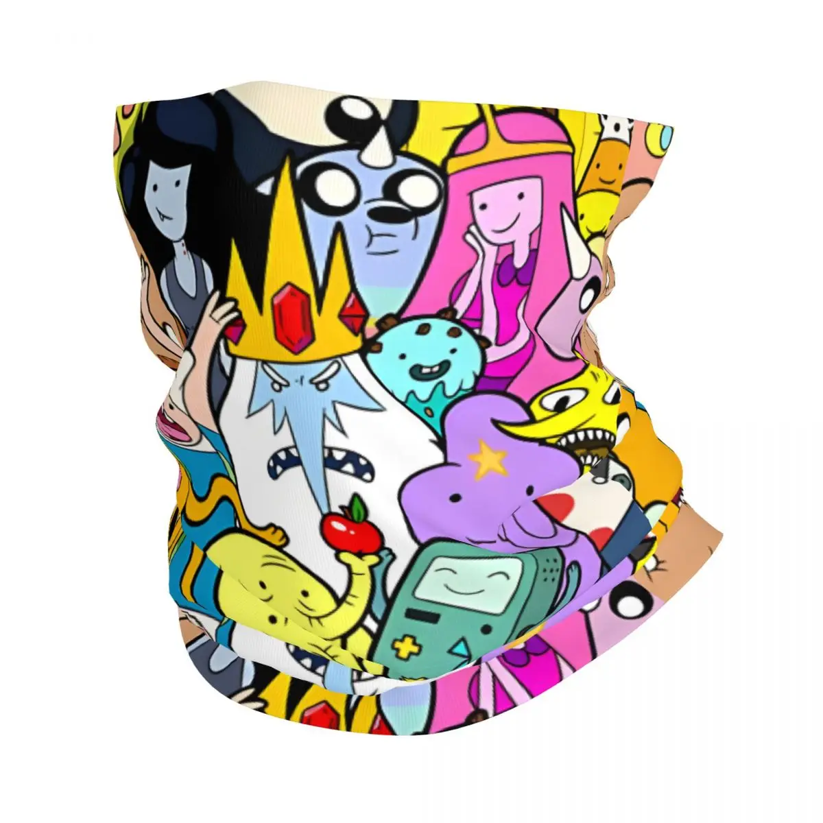 Couvre-cou bandana amusant pour adultes, masque facial A-Adventure Time, cagoule multi-usage, cyclisme, unisexe, coupe-vent, moto, club