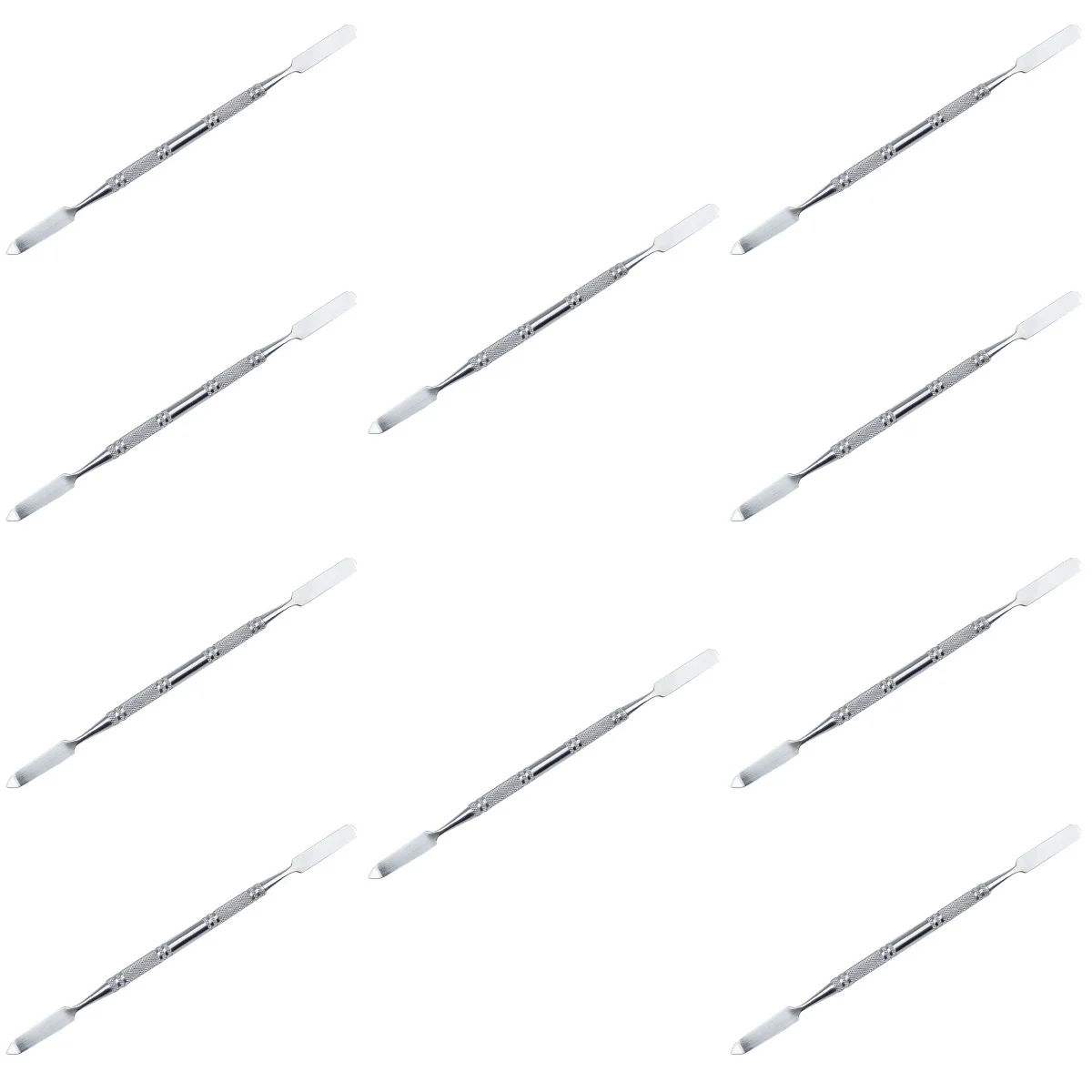 

10pcs 10 Pieces Eyeshadow Makeup Concealer Mixing Tool Silver Foundation Stick