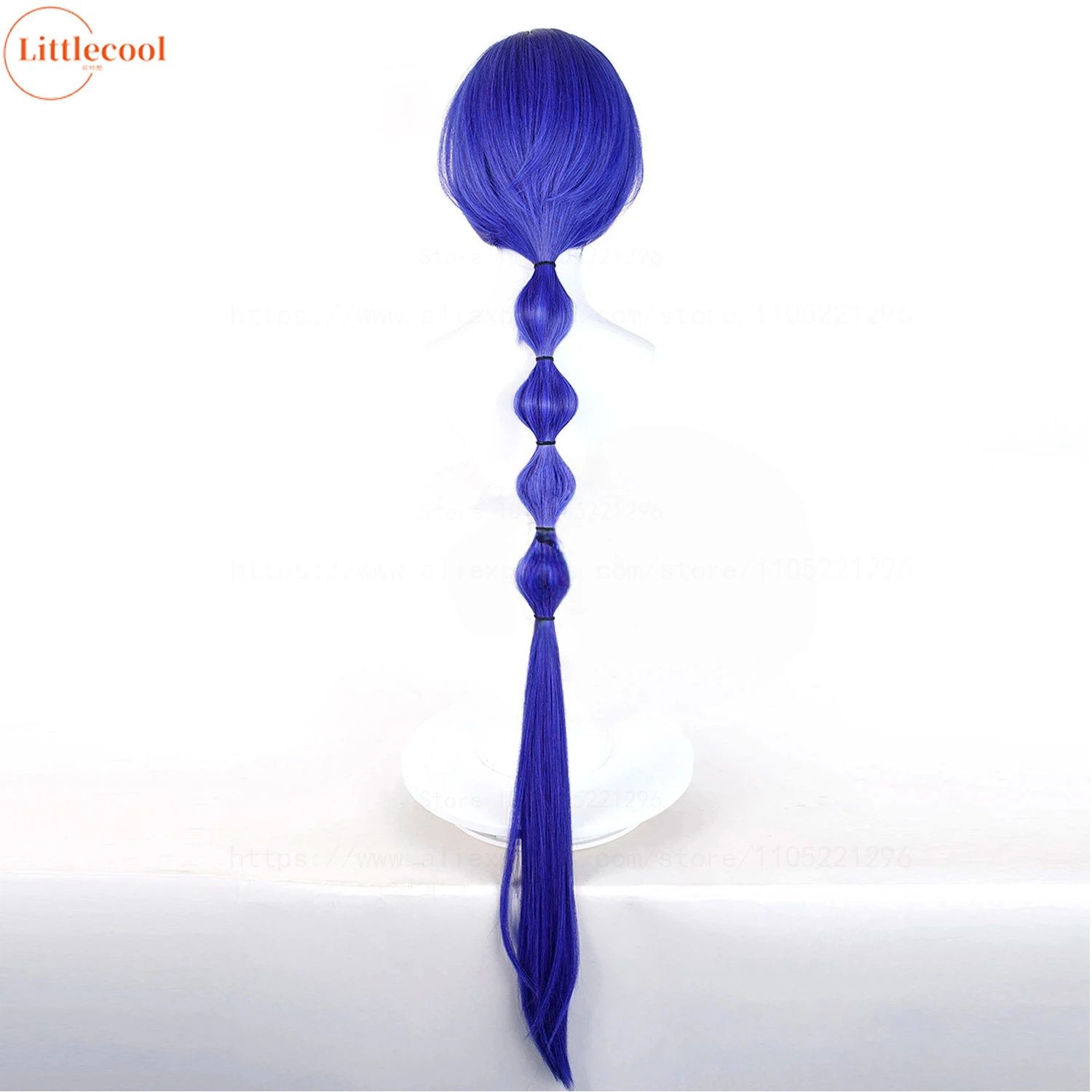 Promeia Cosplay Wig ZZZ Role Play 120cm Long Bule Balls Braided Heat Resistant Synthetic Hair Anime Game Wigs + Wig Cap
