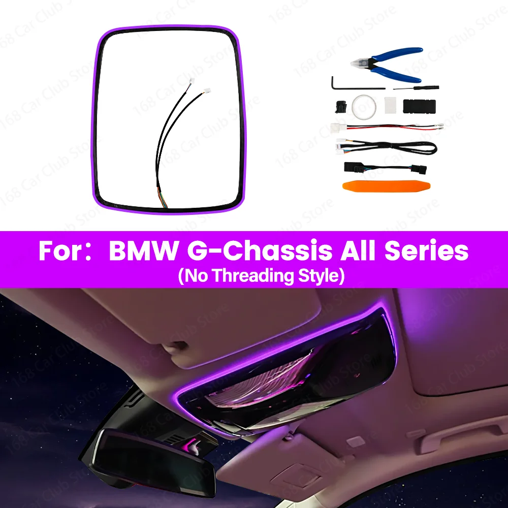 

LED 11 Colors Interior Lighting Ambient Light For BMW 2 3 4 5 6GT 7 8 Series G20 G01 G02 G05 G06 G07 Car Ceiling Reading light
