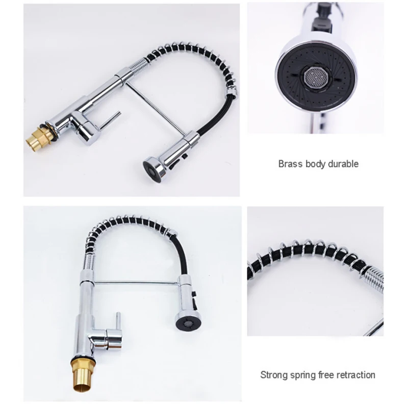 Removable Black Gourmet Kitchen Faucets Kitchen Removable For Kitchen Sink Mixer Tap For Sink 360 Degree Rotation