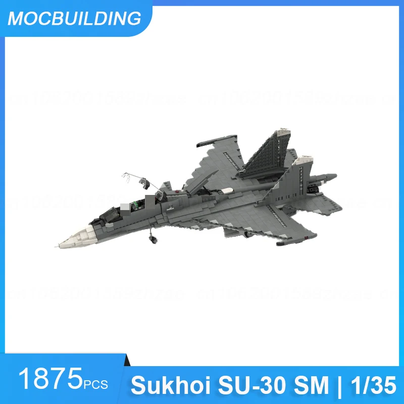 MOC Building Blocks Sukhoi SU-30 SM 1/35 Scale Fighter Model DIY Assemble Bricks Educational Collection Xmas Toys Gifts 1875PCS