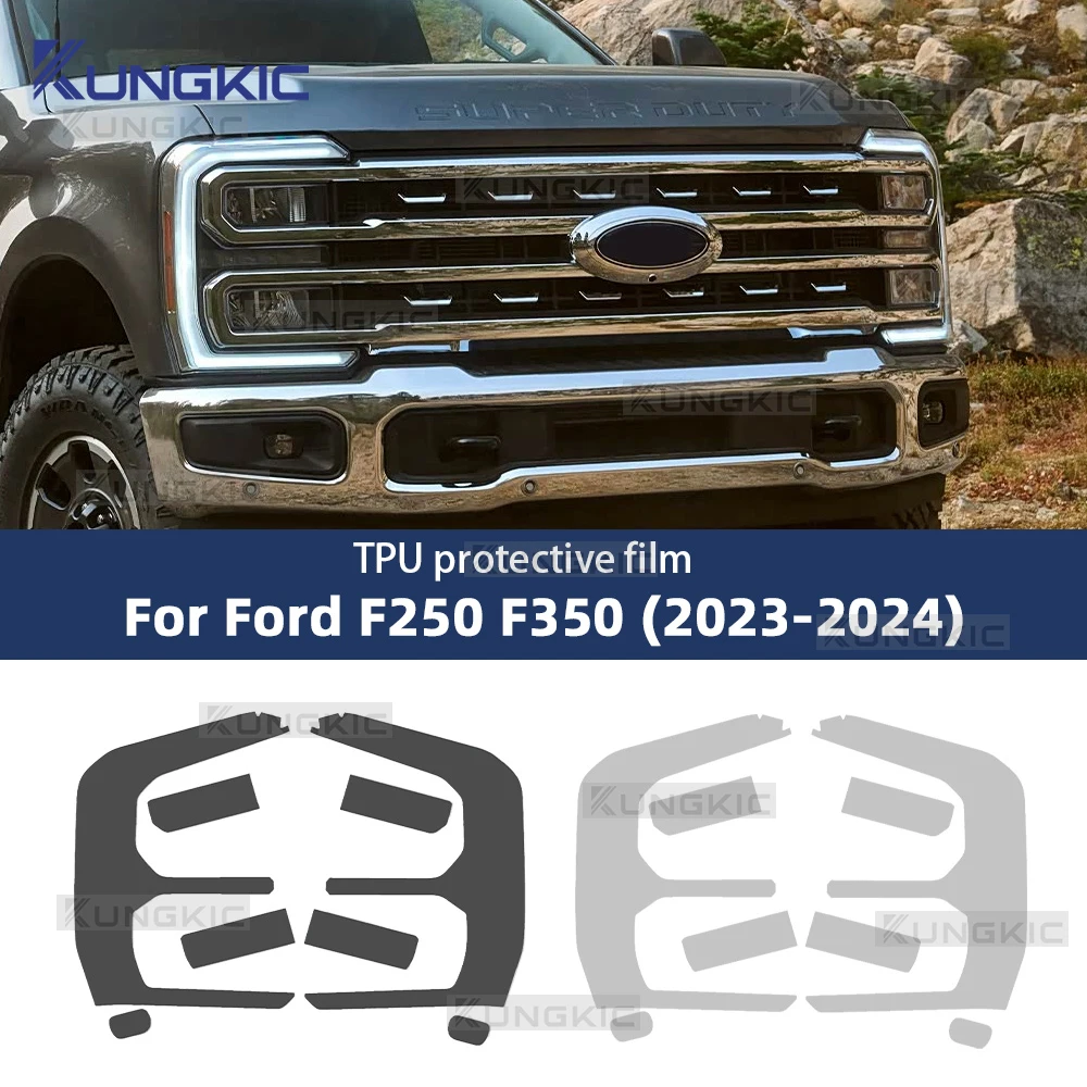 

Car Lamp Film For Ford F250 F350 2023 2024 headlight Protective Film Smoke Black Transparent TPU Sticker Accessories