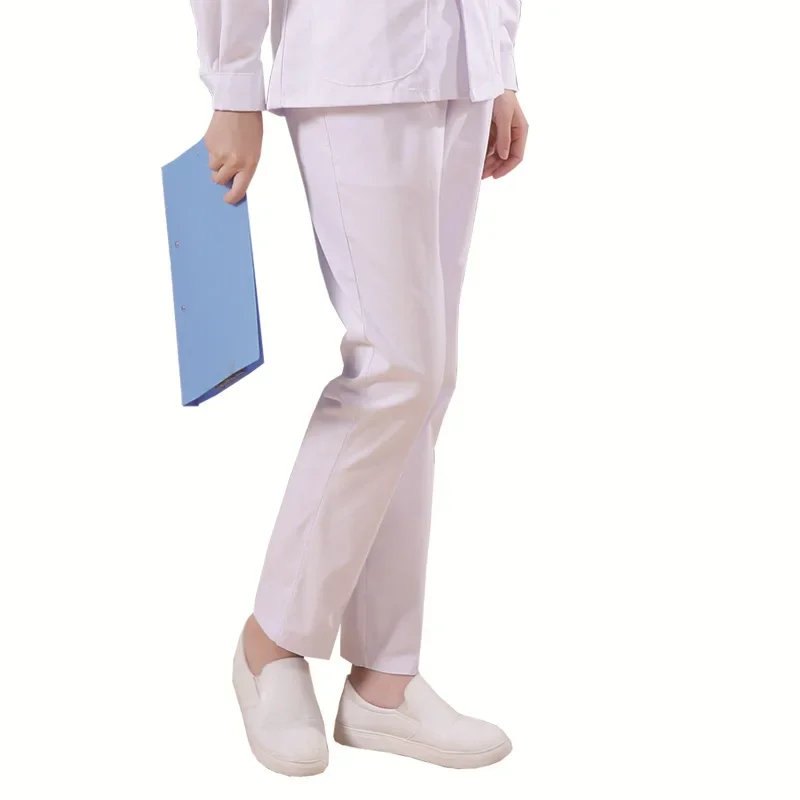Pantalon d'uniforme d'infirmière d'été pour femmes, pantalon de travail respirant de couleur unie avec poche, pantalon de gommage de toilettage dentaire pour animaux de compagnie