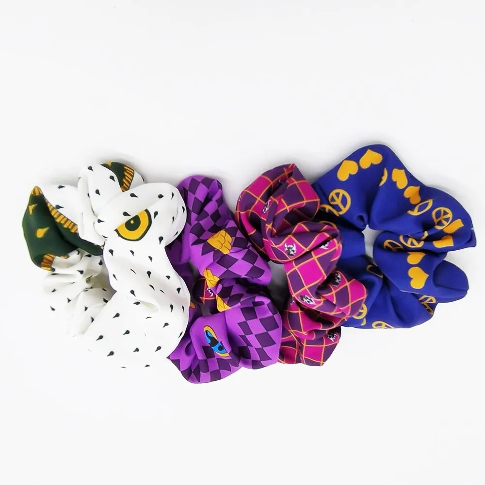 Anime Bizarre Adventure Cosplay Hair Scrunchie Joseph Jotaro Yoshikage Rohan accessori moda ragazza puntelli