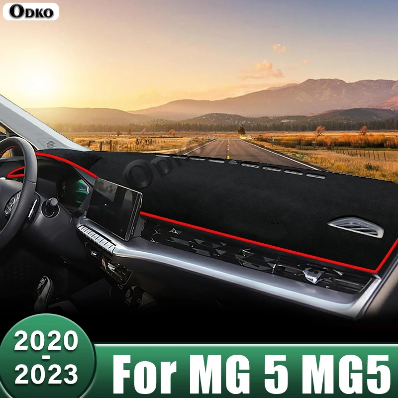 

Car Dashboard Cover Avoid Light Pads Anti-UV Case Sun Shade Mats Non-Slip Carpets Accessories For MG 5 MG5 2020 2021 2022 2023