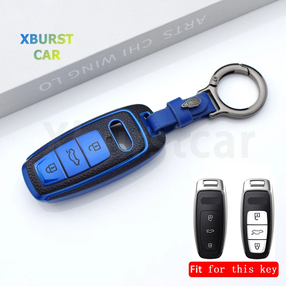 TPU Leather For Audi A6 C8 S6 RS6 A7 S7 RS7 A3 8Y A8 D5 4N RS Q8 RSQ8 E-tron GT Q4 Q7 4M Car Remote Key Case Cover Fob Shell
