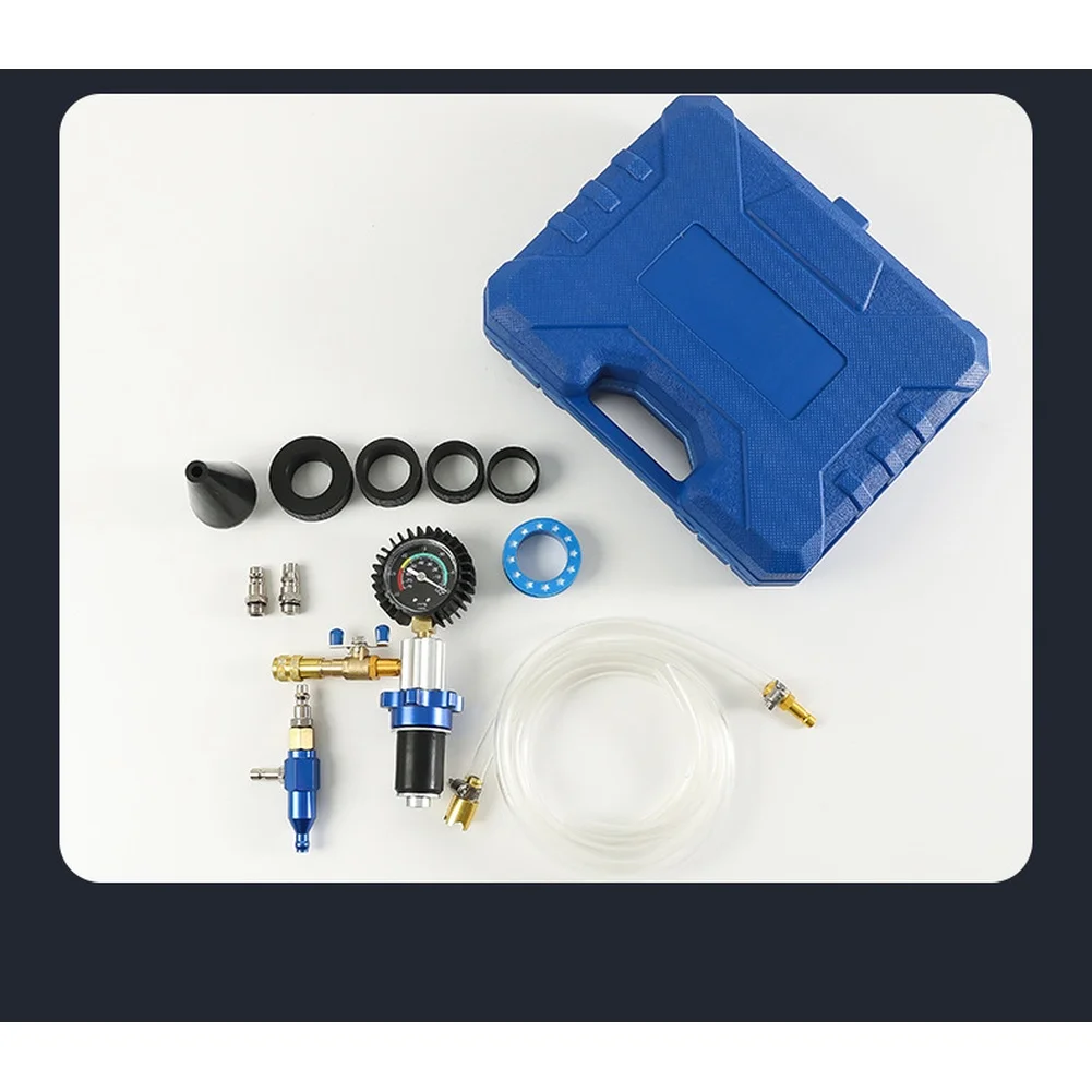 Aluminum Alloy Automotive Cooling System Kit 12PCS with Quick Connect Vacuum Fittings for Antifreeze Replacement Use