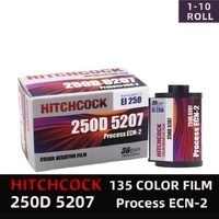 1/2/3/5 ROLL HITCHCOCK 5207 135 Color Film Film Negative 250D 36 Sheets Daylight 35mm Negative Film For Kodak M35/M38 Cameras