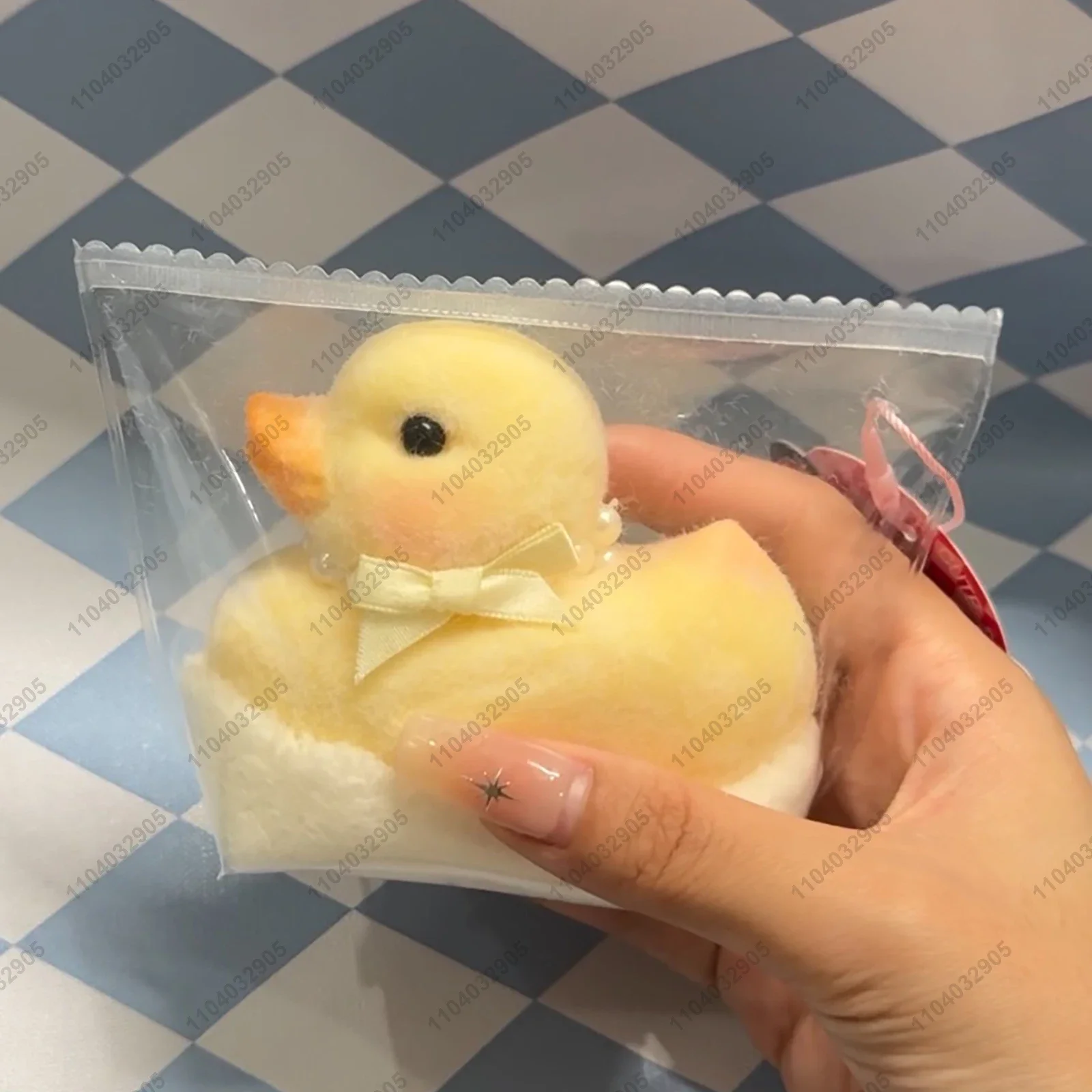 Grote gele eend handgemaakte Taba Squishy siliconen dier Squezze speelgoed schattige Fuzzy Duck Mochi speelgoed hand ontspannen stress release speelgoed cadeau