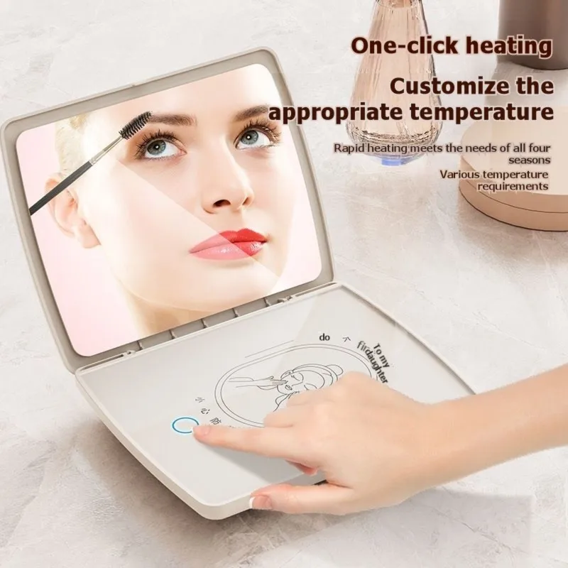 AB33-Facial Mask Machine With Mirror-Multifunctional Portable Smart Constant Temperature Heater For Travel