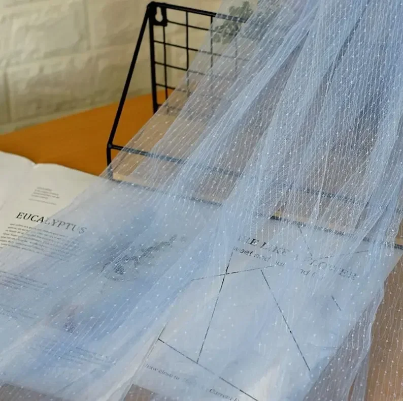 9 Colors Colored dots embroidery lace fabric dot soft mesh tulle fabric  Girl Dress Tutu Dress Wedding Dress Bridal Veil 1 Yard