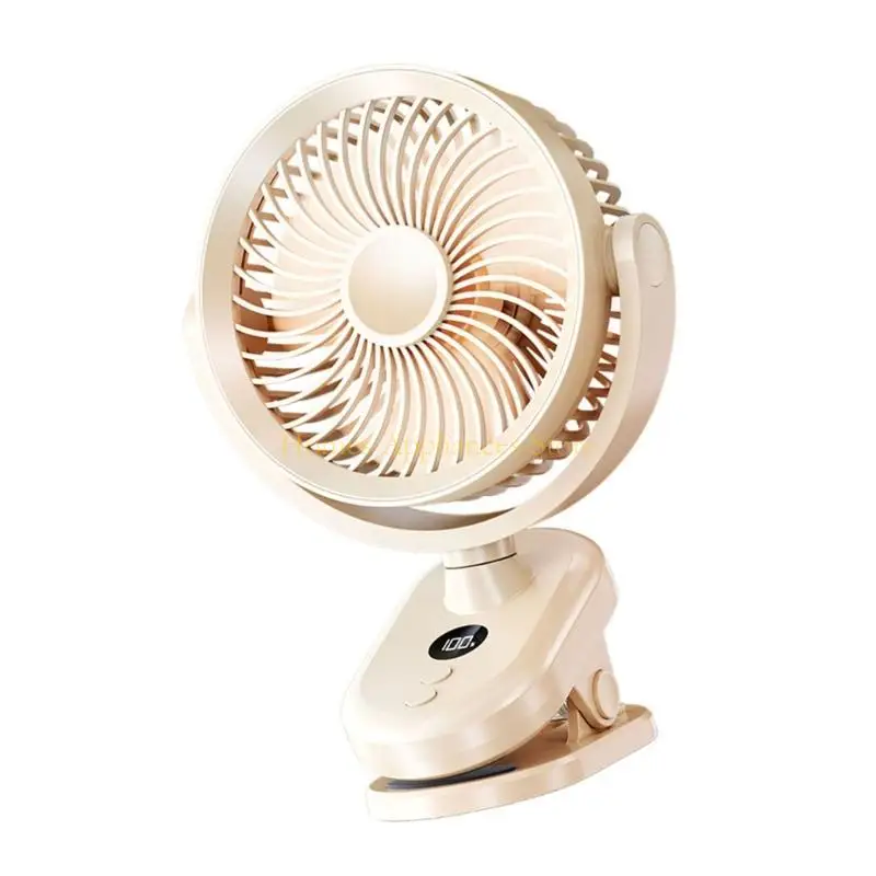 D0AB Digital Display Desktop Night Light вентилятор 360 градусов Регулируемый клип