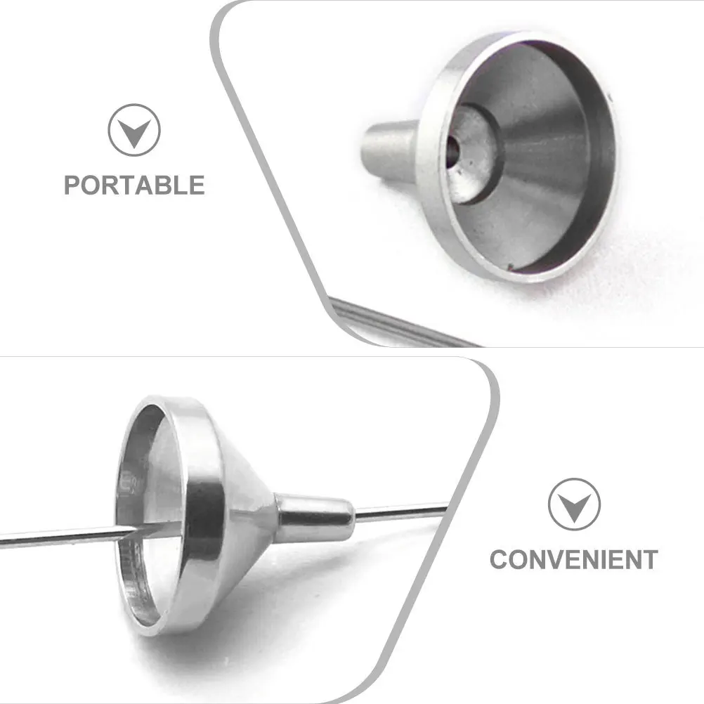 1 مجموعة مجموعة صغيرة لحرق المجوهرات قلادة رماد ملء عدة الفولاذ المقاوم للصدأ أداة قمع صغيرة الاستغناء قمع جرة صغيرة