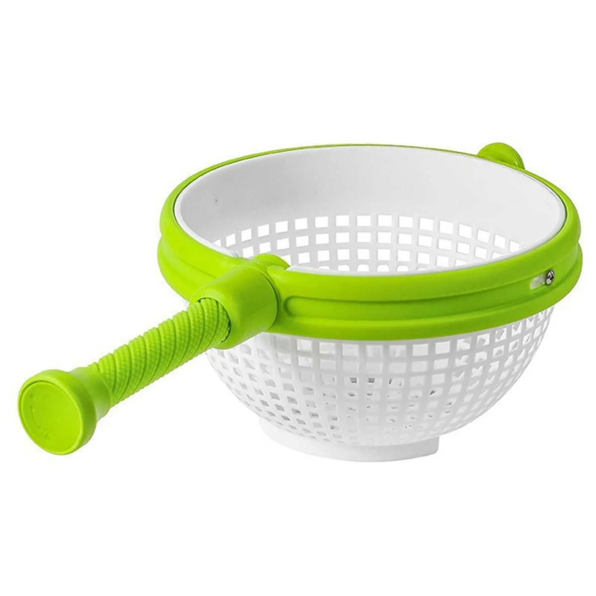 Folding Drainer Basket Fruit & Vegetable Centrifuge Salad Spinner with Handle Kitchen Useful Things