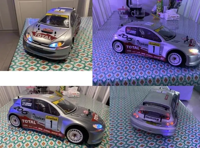 Dla 1/10 Płaski samochód sportowy Drift Car Rally Car Shell Citroen Citroen 206 Peugeot Electric Touring Shell Akcesoria do modernizacji