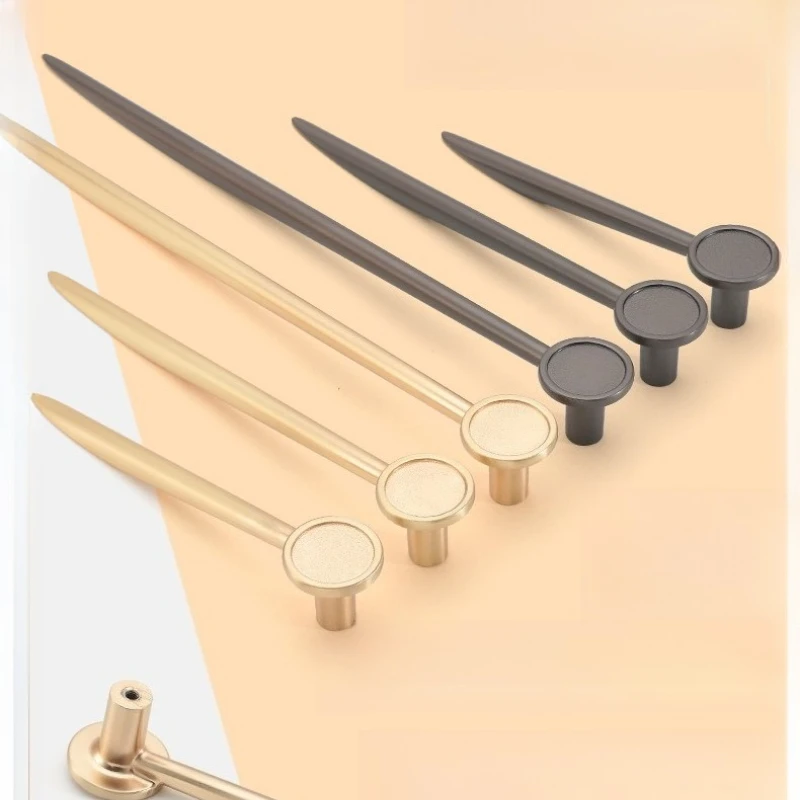 سبائك الزنك مقابض خزانة المطبخ مقبض الأثاث الرمادي درج يسحب الأجهزة الإبداعية بروش مقابض الأبواب الذهبية #3