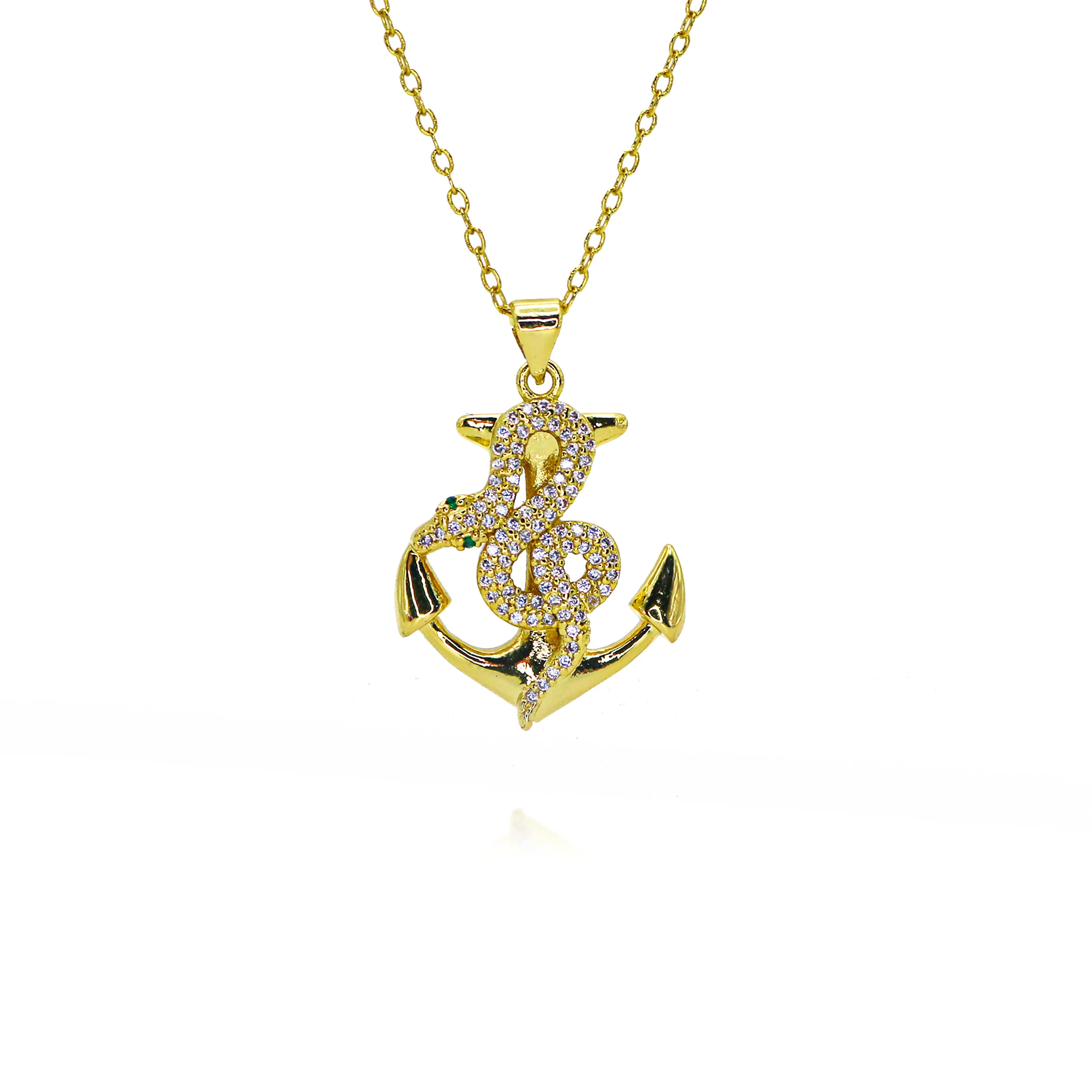 Gold Plated Large Colored Navy Anchor Charms for DIY Jewelry Making Patriotic Military Nautical Pendant Christmas Gifts Jewelry