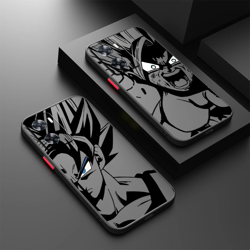 Luxury D-Dragon Ball Goku Frosted Translucent For OPPO X5 X3 A54S A5 A94 A16 A53S A57 A74 A72 A96 A98 A78 5G TPU Phone Case