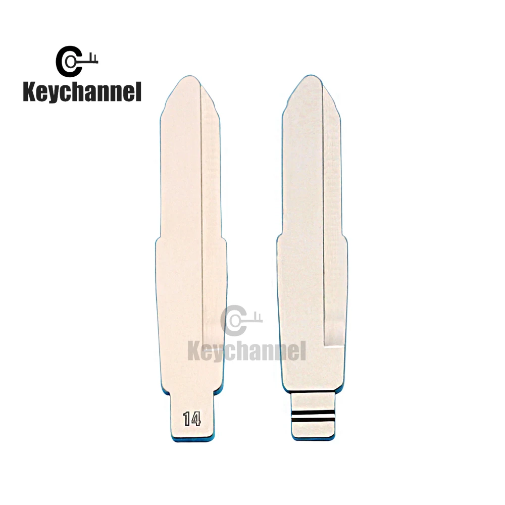 Keychannel 10 pçs/lote #14 lâmina chave do carro para isuzu para keydiy kd vvdi jmd flip substituição remota lâmina ferramenta de serralheiro