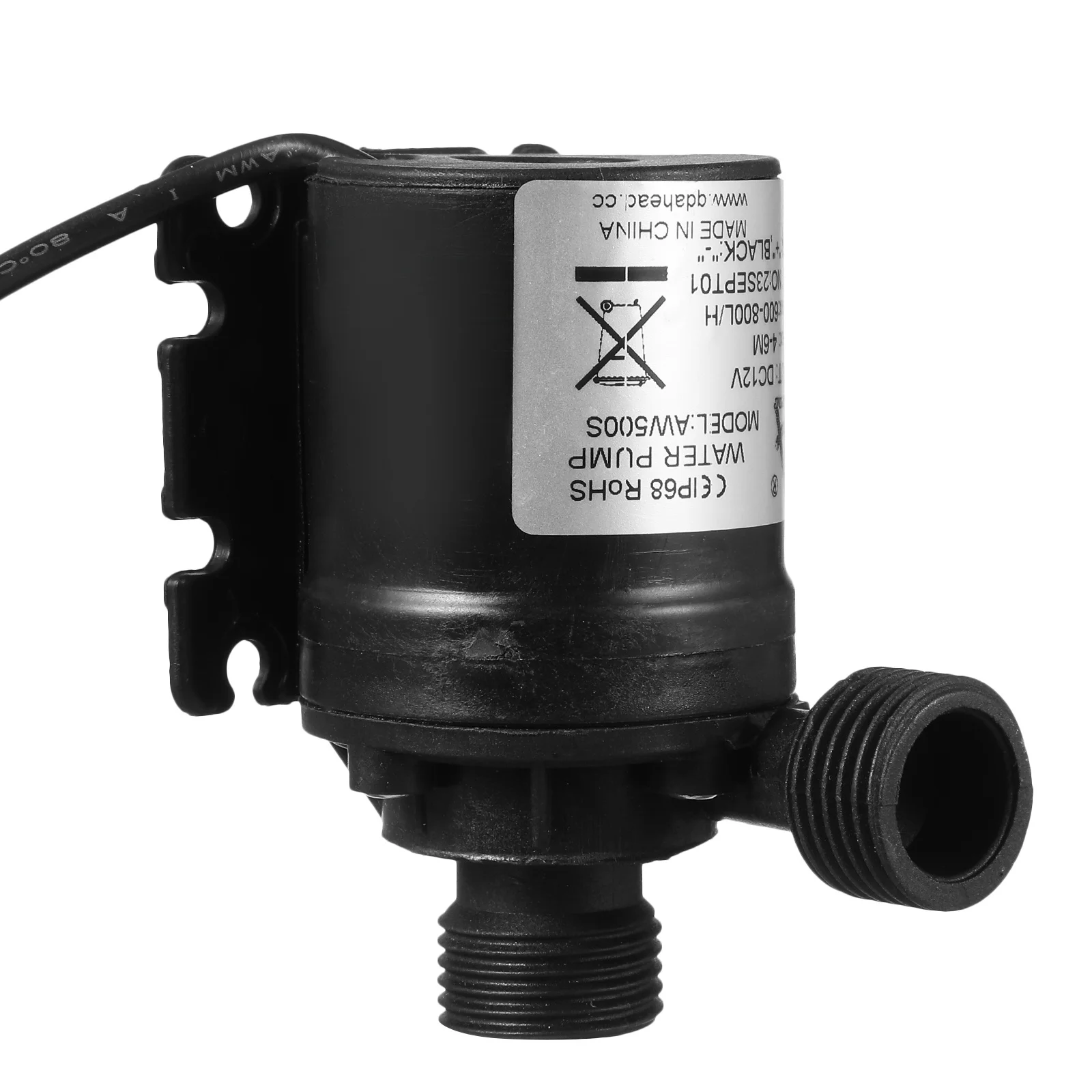 مضخة مياه غاطسة بدون فرش 12 فولت تيار مستمر 800 لتر/ساعة 5 متر رأس لنظام تداول نافورة بركة حوض السمك مرشح حوض السباحة