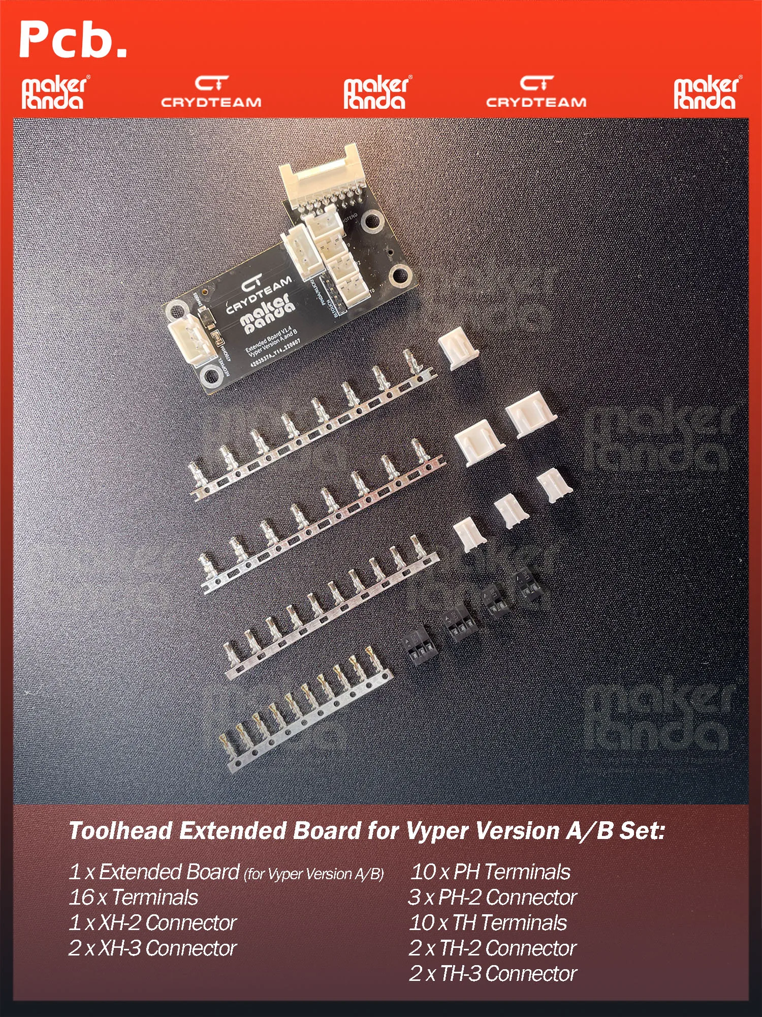 MakerPanda-tablero extensible para Anycubic Vyper, modificar a BLTouch, no para manómetro Original Powerd de CrydTeam