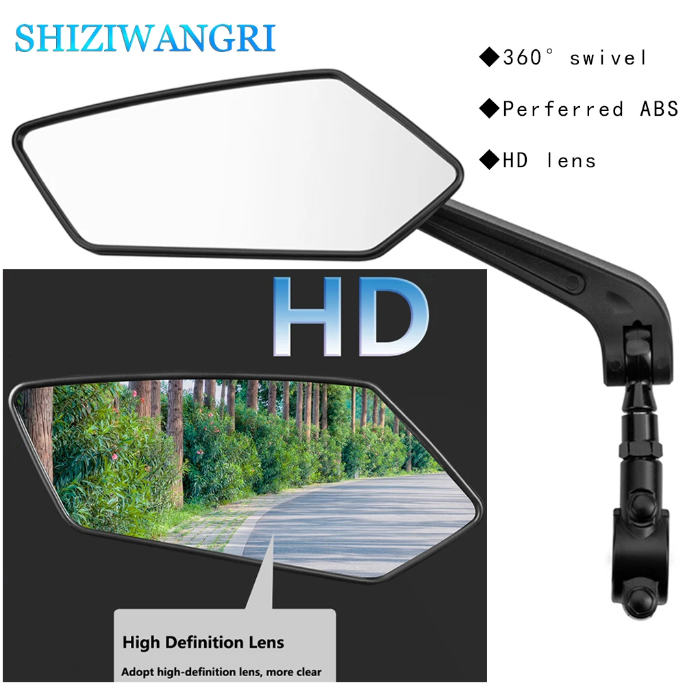 Bicycle Mirror Bike Rearview Mirror For Bicycle HD Adjustable Cycling Mirrors Left Right Angle Wide Bike Accessories