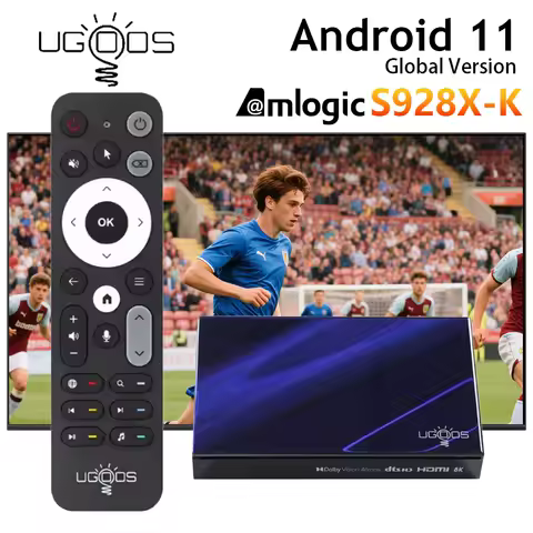 Original UGOOS SK1 Amlogic S928X-K Android 11.0 Smart Tv Box DDR4 WIFI6 BT5.2 Set Top Box AV1 8K 1000M Media Player 8GB 128GB