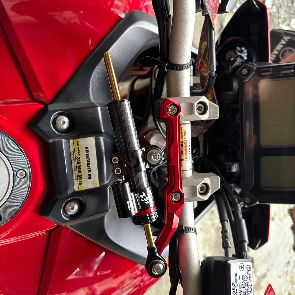 Universal DIMOTIV Matris Adjustable Steering Damper for Kawasaki Ninja 400 300 250 Honda CB650F Yamaha R1 YZF-R3 R25 Tracer view 6