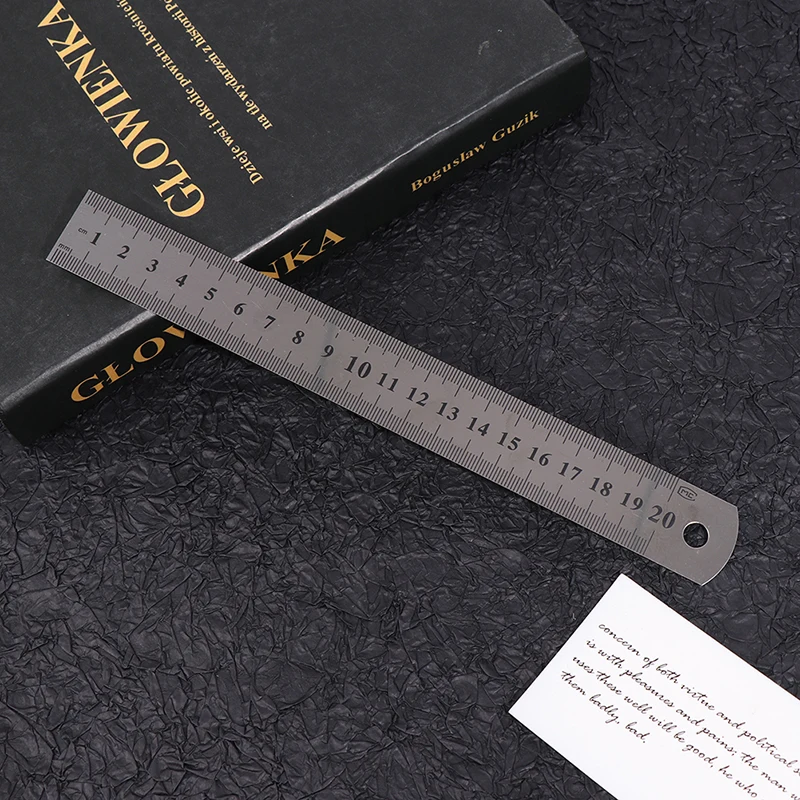 3Pcs/set 15/20/30cm Multifunctional Stainless Steel Scale Ruler For Engineering School Office Double Side Measuring Scale Mark