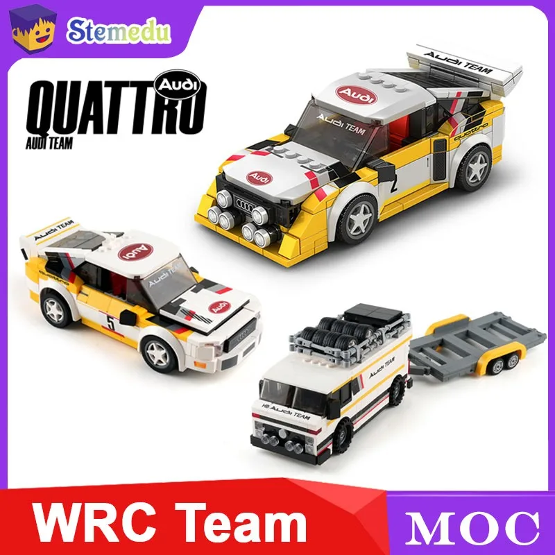 

PB8812 WRC Team 1:32 Building Blocks MOC Kit 3-in-1 Speed Racing Cars S1 Technical Truck Model Bricks For Kids Holiday Gift Set