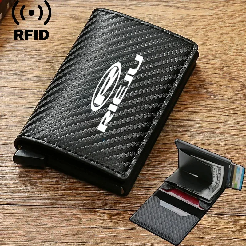 

Кошельки с держателем для кредитных карт из углеродного волокна, мужские кожаные Rfid для Rieju LOGO 2000-2024, аксессуары для мотоциклов, бесплатная настройка логотипа