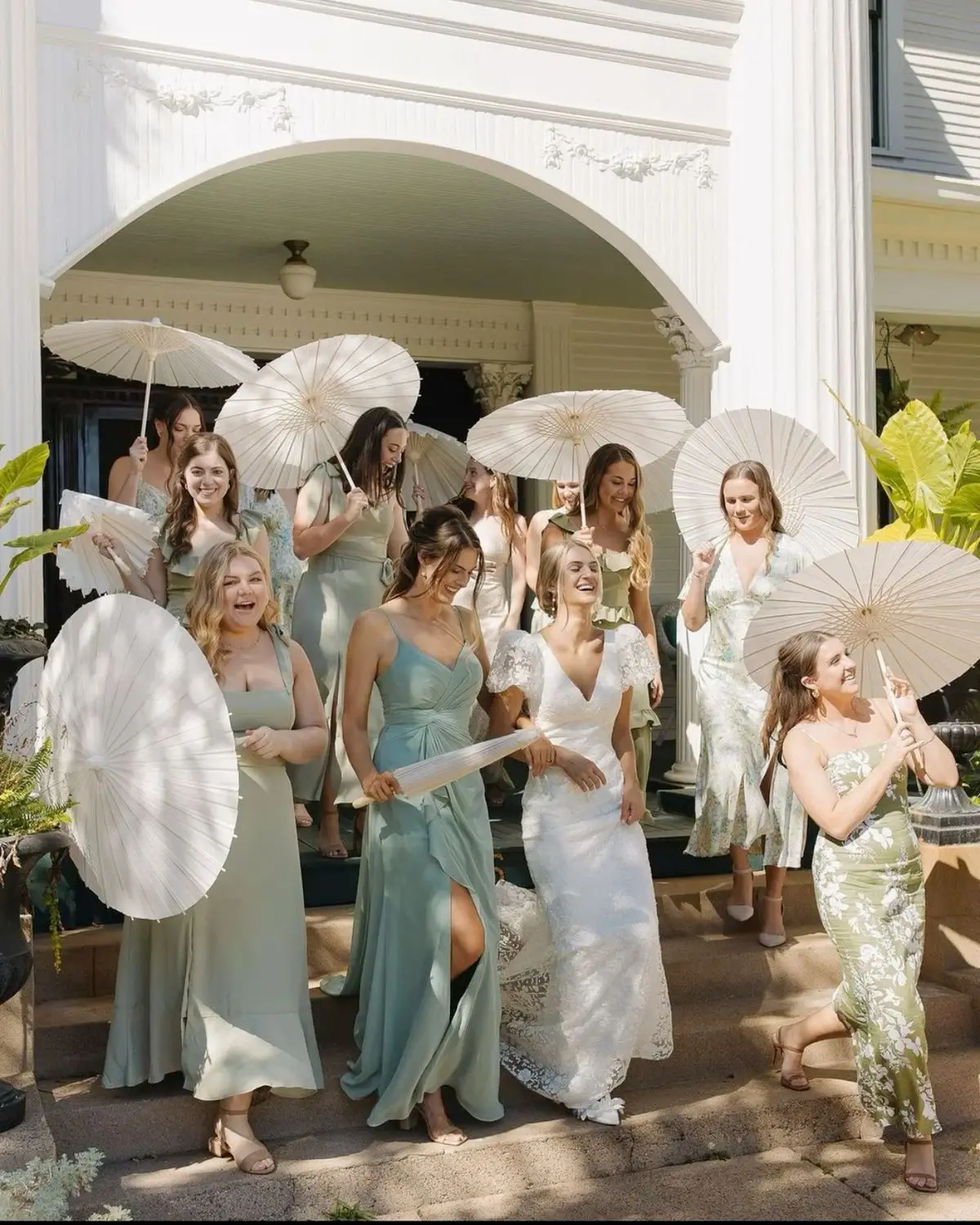 10-30PCS Paper Parasols 60/80cm Bamboo Umbrellas Wedding Paper Umbrellas Party Favors for Bridal Shower Centerpieces Photo Props