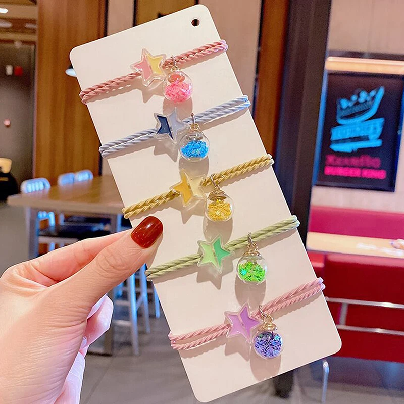 Children's Hair Accessories New Baby Rubber Band Jelly Transparent Cartoon Stars Does Not Hurt The Hair Headdress