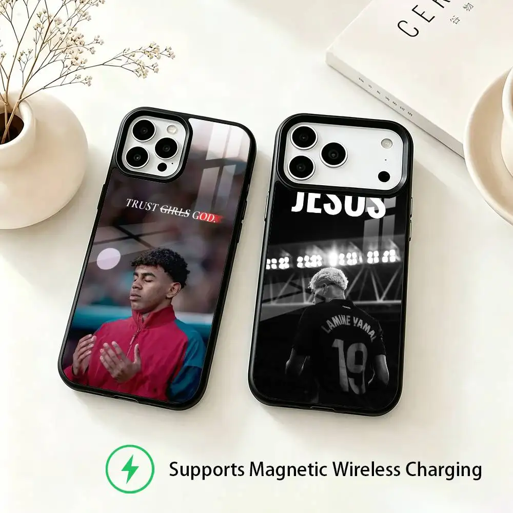 L-Lamine Yamal 19 Football   Phone Case For iPhone18,17,16,15,14,13,12,11 Plus,Pro Supports Magnetic Wireless Charging