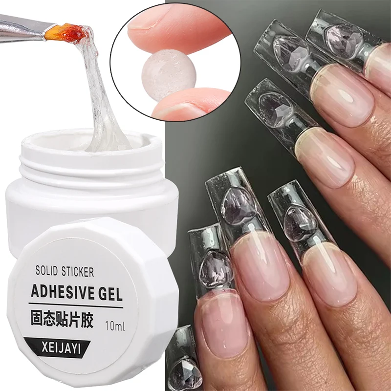 Transparent Solid Extension Nail Gel Semi Permanent Non Stick Hand 3D Carved Knead Into Various Shapes Nail Gel Nails Art Design