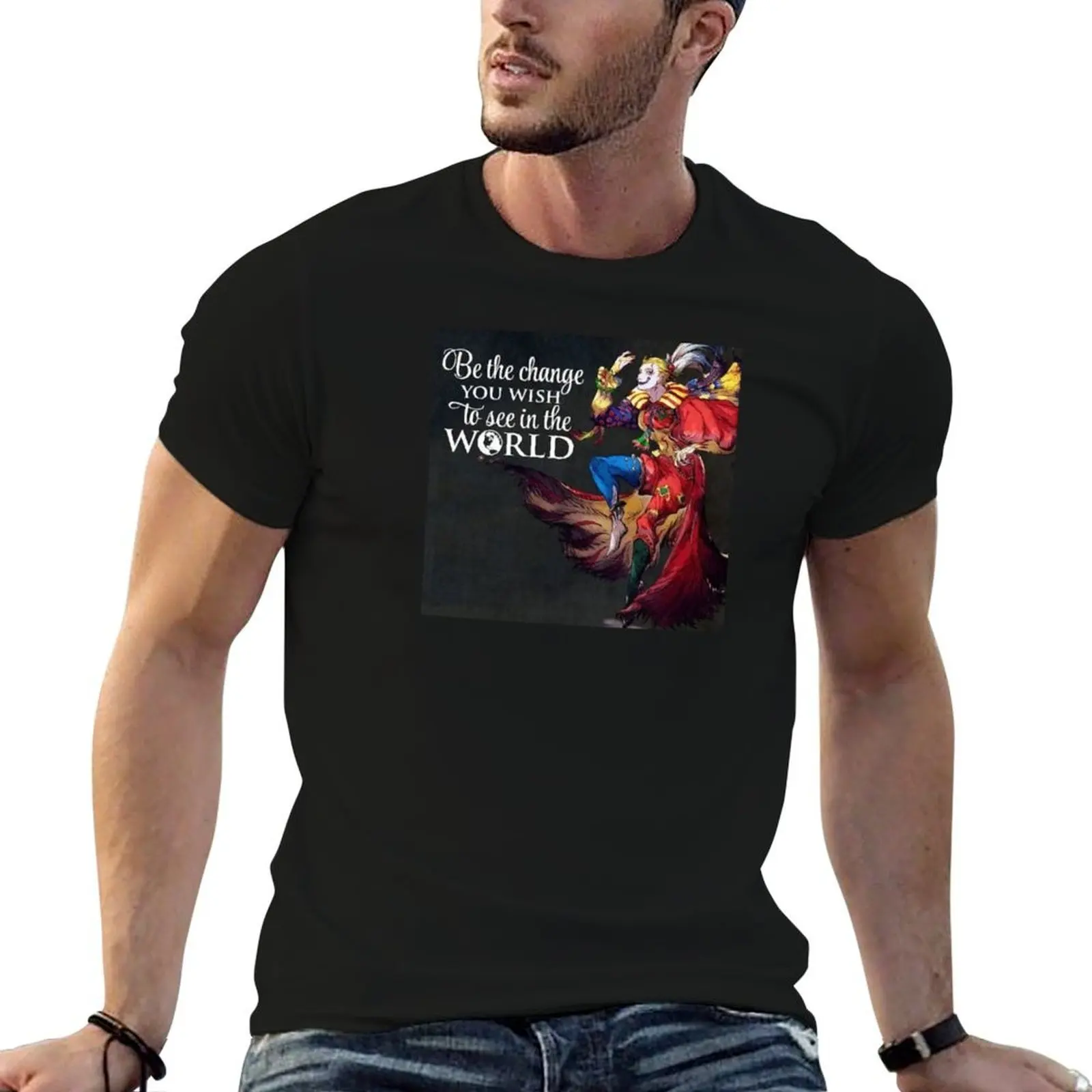 

Kefka FF6 Inspirational Ghandi T-Shirt men t shirt cotton 100% t shirt man casual t shirts designer T-Shirt