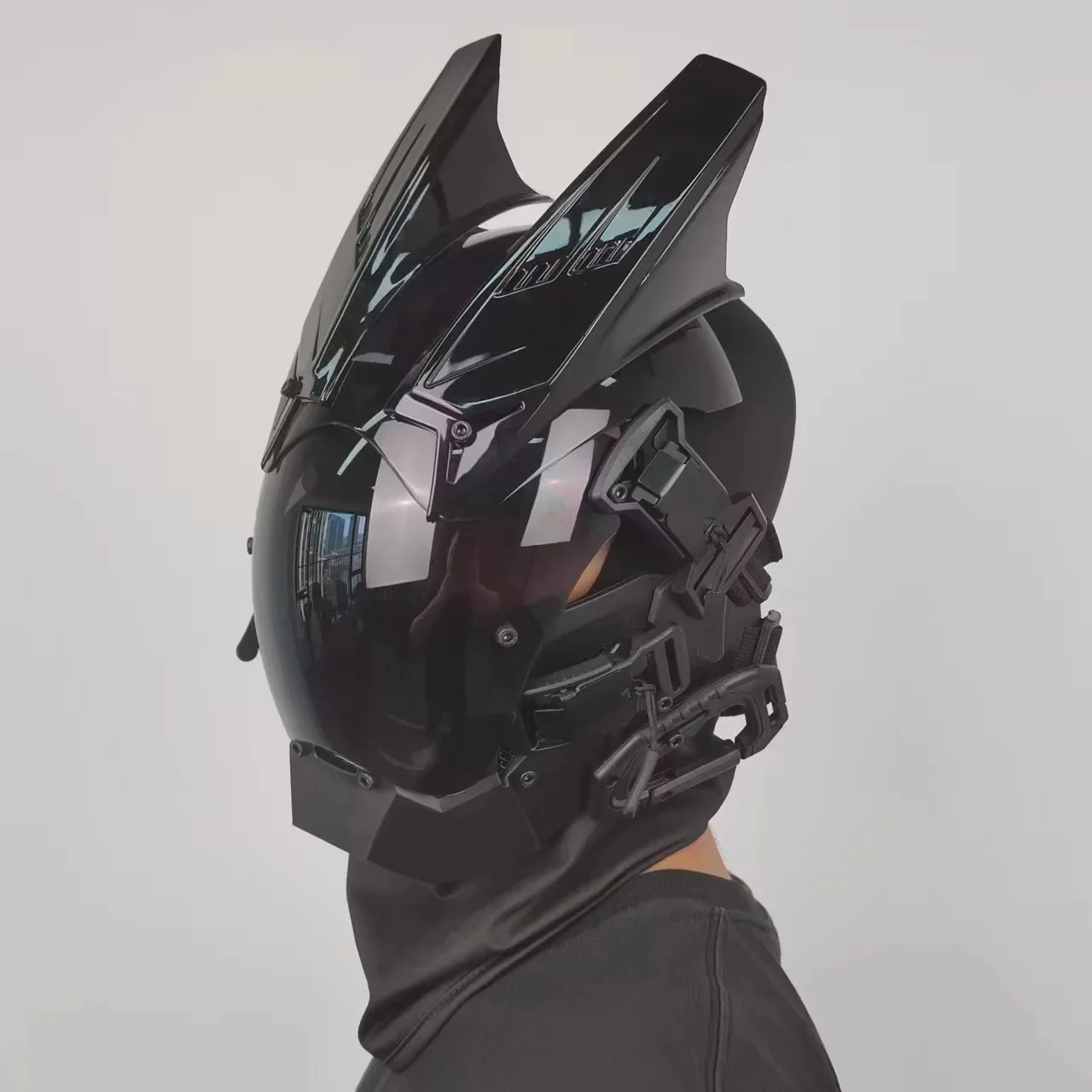 Cyberpunk Role-Play Rainbow Mask, Mechanical Style Helmet, Halloween Party Gift, Toys for Men and Women