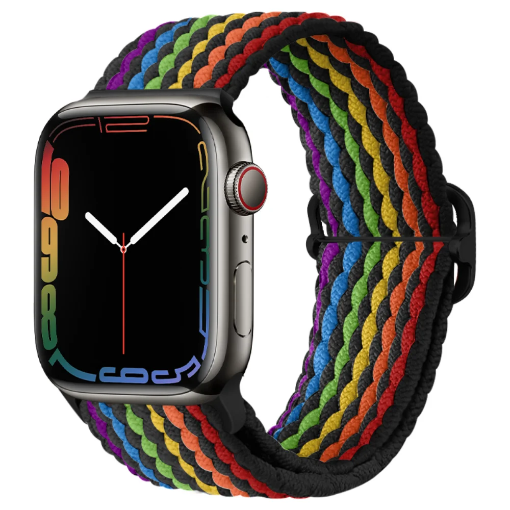 Nylon Strap For Apple Watch 12 11 10 9 8 7 46mm 42mm Adjustable Wristband iWatch Ultra4-3-2-1 49mm 6 5 4 SE 45mm 41mm 44mm Belt