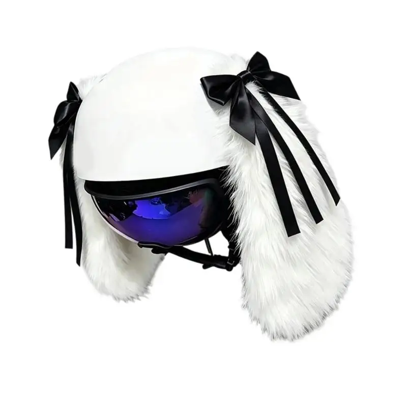 31BB Easy Attach Long Ear Helmet Accessory with Soft Bows Design for Motorcycle Riders - view 5