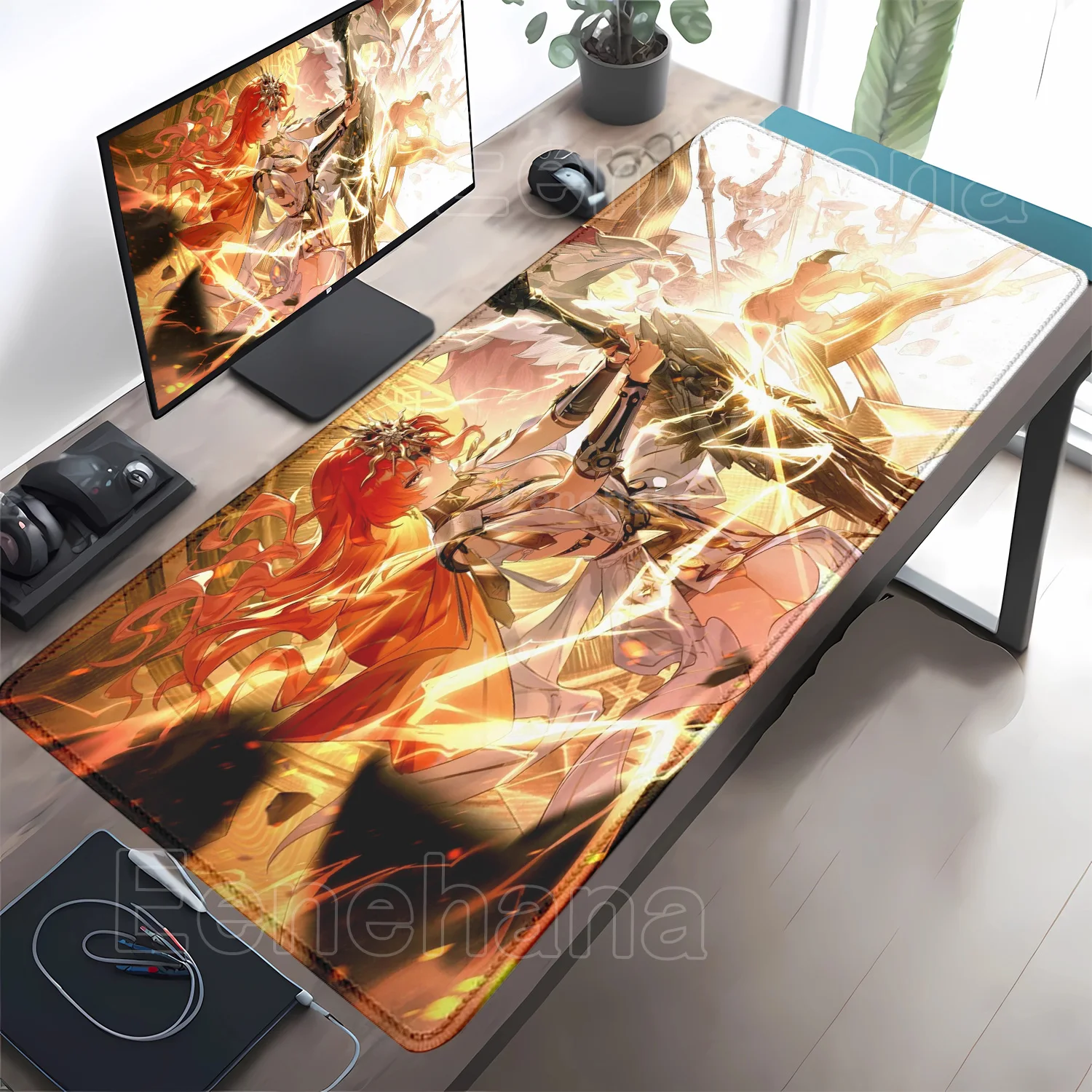 Wuthering Waves HD Printing Pretty Augusta Mouse Pad Gamer Anime Keyboard Pad Mousepad Gaming Laptop office  overlock Desk Mat
