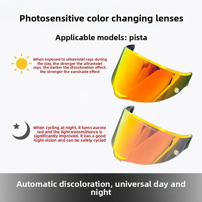 

A Variety of Models of Photochromic Lenses, New Day and Night Universal Motorcycle Helmet Lenses, Equipment Accessories