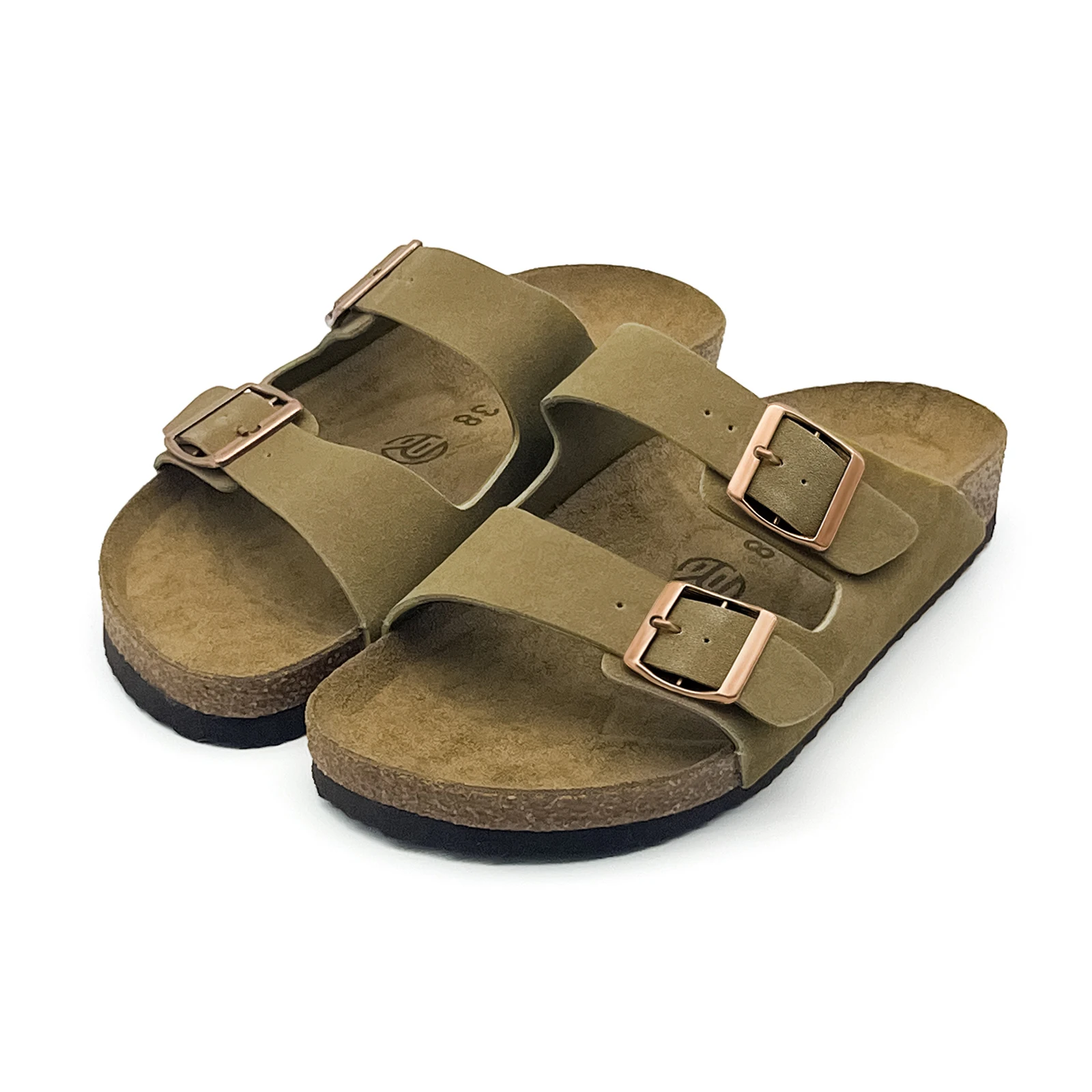 Sandales Birken Cork pour hommes et femmes, avec soutien de la voûte plantaire, semelle intérieure en mousse à mémoire de forme, réglables, antidérapantes, pour l'été, la plage, l'intérieur et l'extérieur.