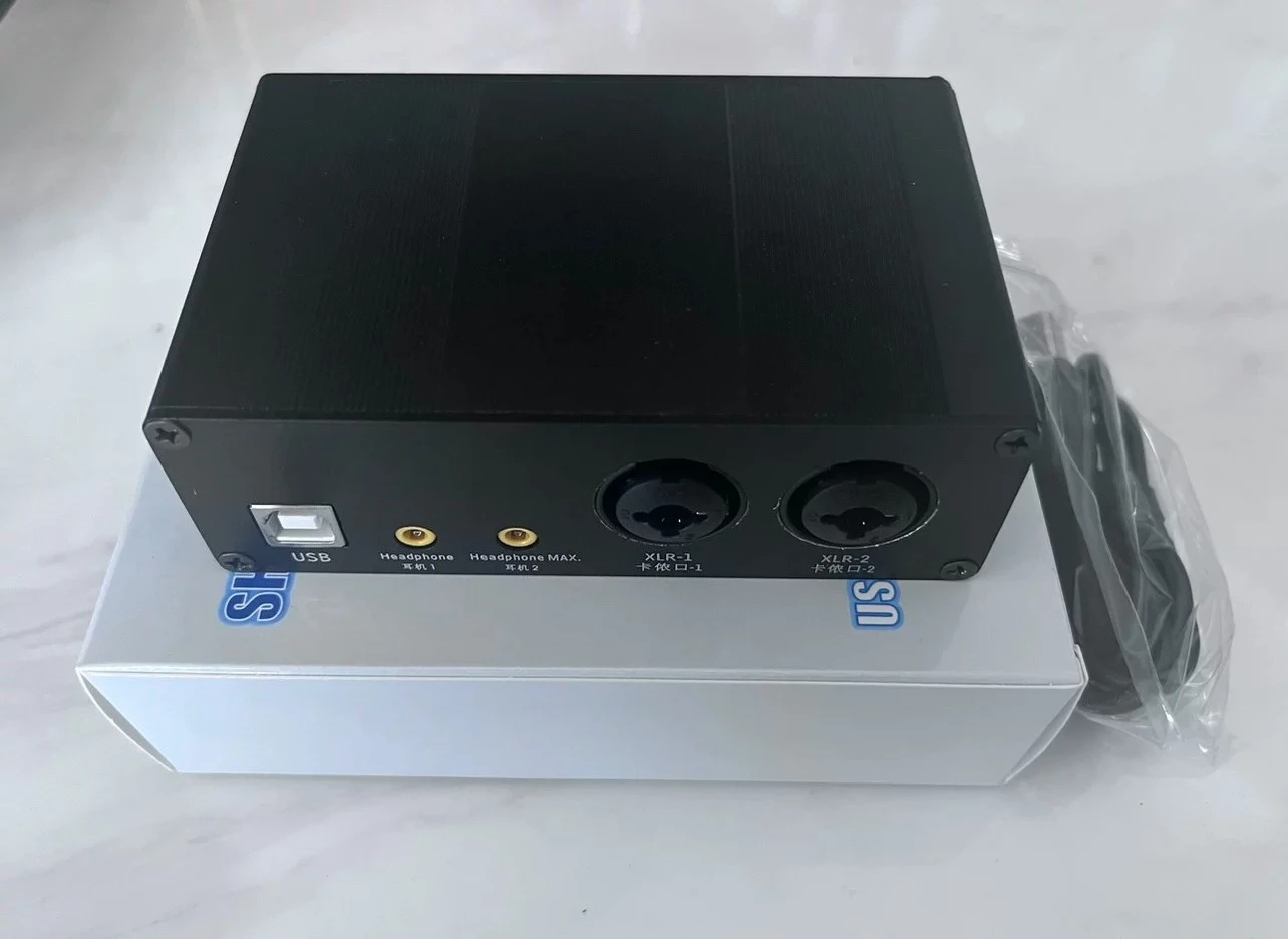 Professional USB Audio Interface Stereo Sound Card with Noise Reduction Mixing for ASMR Recording Dual Channel Live Streaming